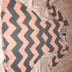 peach and grey chevron dress from rue21. worn once
